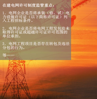 八、在建電網(wǎng)工程項(xiàng)目許可制度執(zhí)行情況