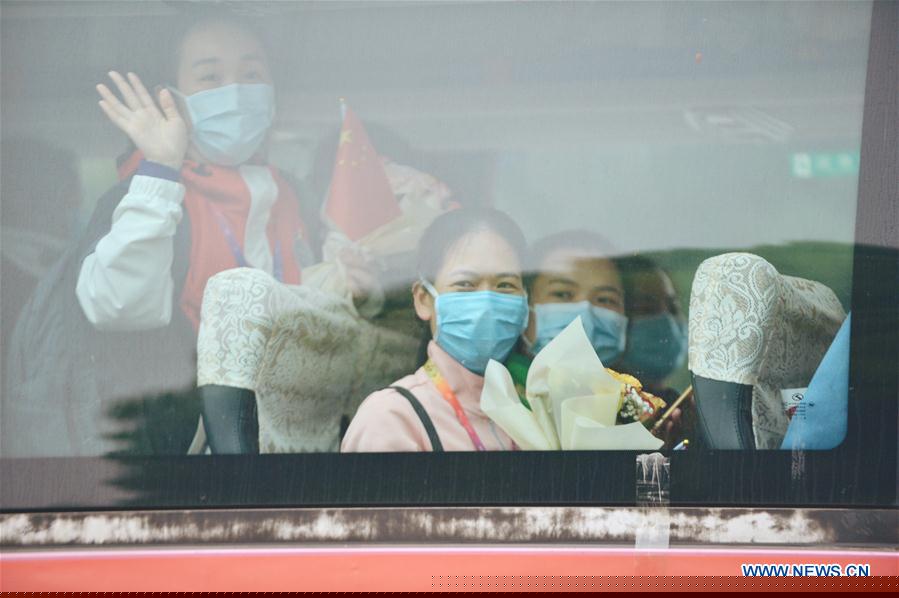 CHINA-GUANGXI-COVID-19-MEDICS-RETURN HOME-ARRIVAL (CN)