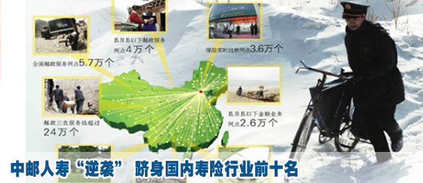 中郵人壽“逆襲” 躋身國內(nèi)壽險行業(yè)前十名