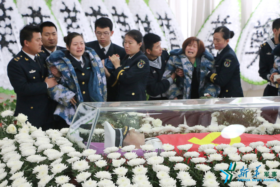 張超烈士遺體告別儀式現(xiàn)場。