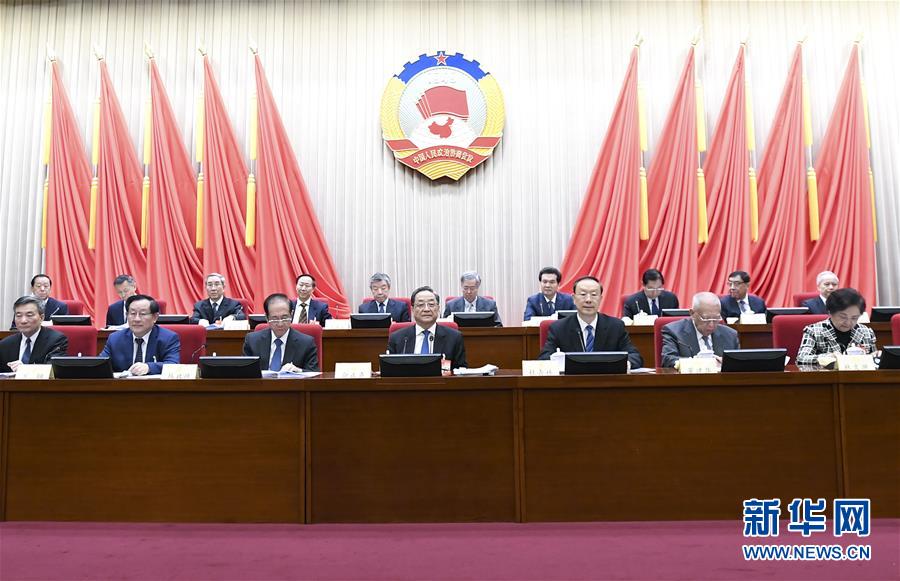 1月22日，政協(xié)第十二屆全國委員會常務委員會第二十四次會議在北京開幕。全國政協(xié)主席俞正聲出席開幕會。 新華社記者 燕雁 攝