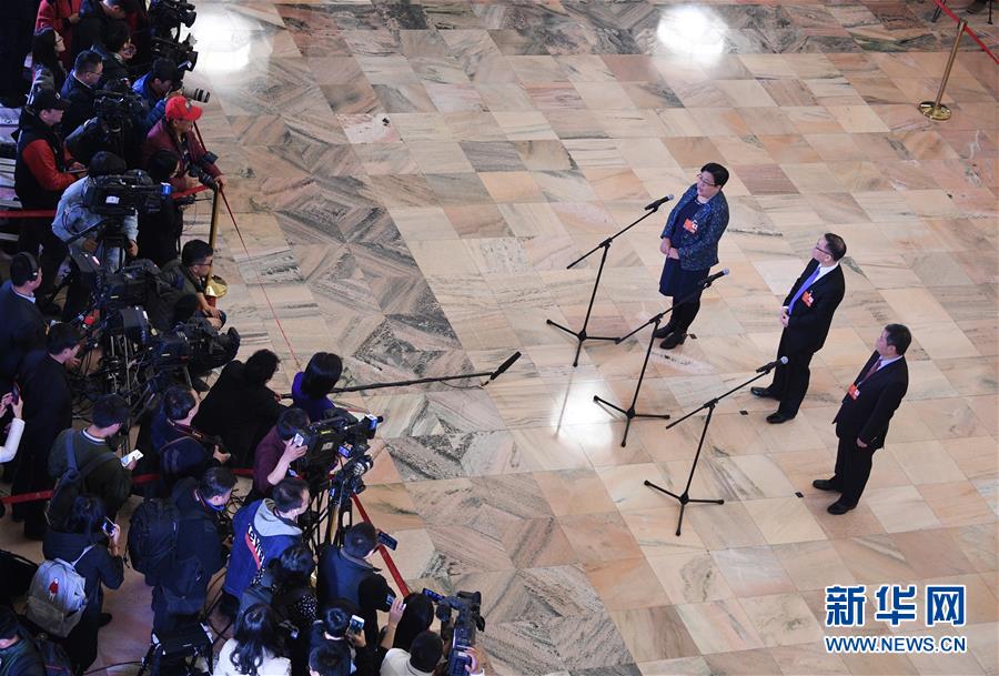 （兩會(huì)&middot;XHDW）（15）全國(guó)人大代表接受采訪(fǎng)