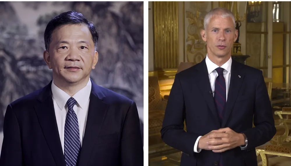 中宣部副部長(zhǎng)，中央廣播電視總臺(tái)臺(tái)長(zhǎng)、  總編輯慎海雄與法國(guó)文化部部長(zhǎng)弗蘭克&middot;里斯特  共同宣布項(xiàng)目啟動(dòng)