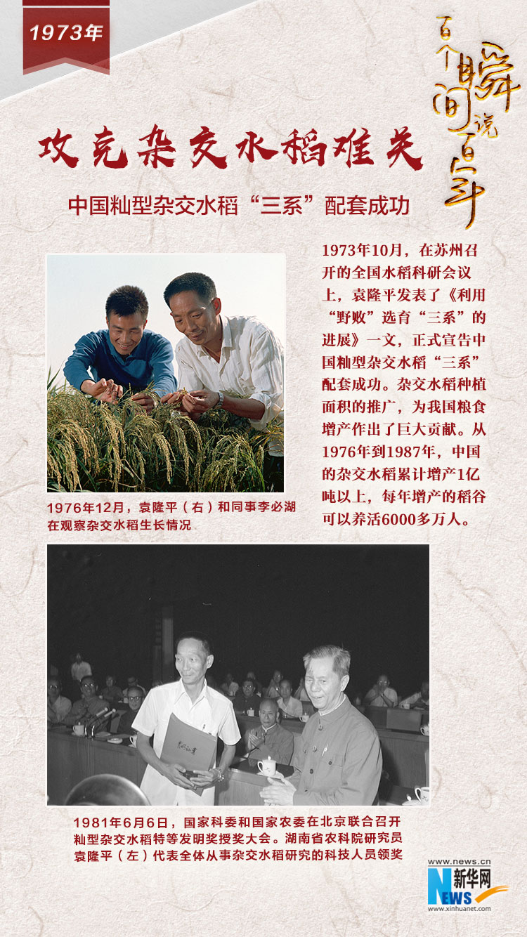 1973，攻克雜交水稻難關(guān)