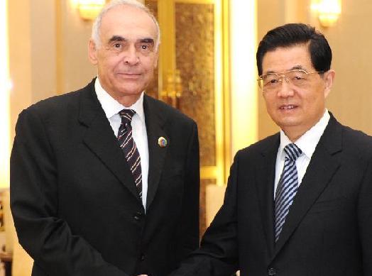 胡錦濤會見埃及總統(tǒng)特使、外長阿姆魯