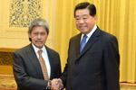 賈慶林會見文萊外交與貿(mào)易部長