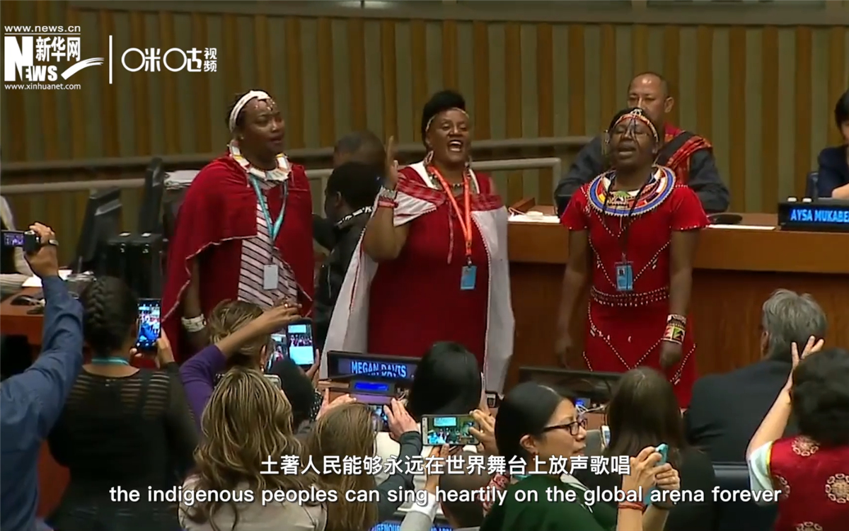 在聯(lián)合國總部，幾乎每年都有土著人的精彩表演