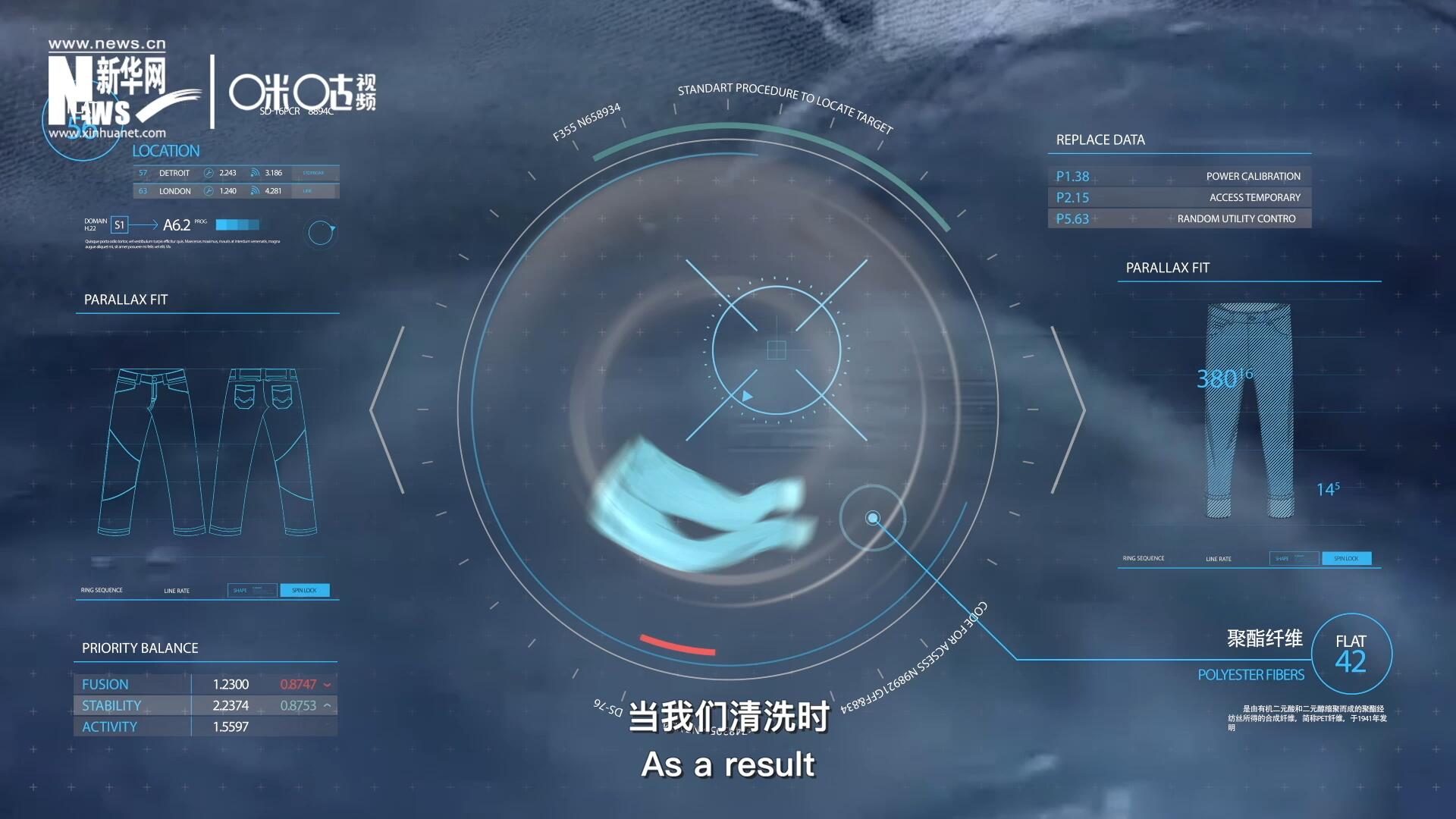 為了增強牛仔褲的彈性，面料里還會加入聚酯纖維