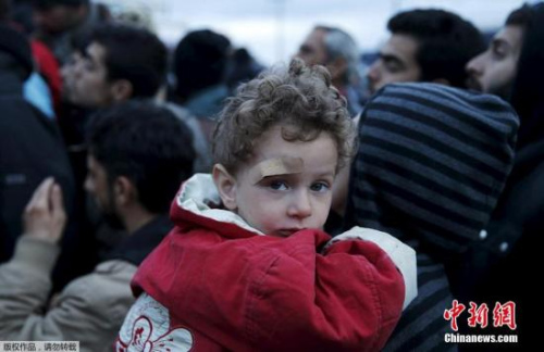 滯留希臘的難民。