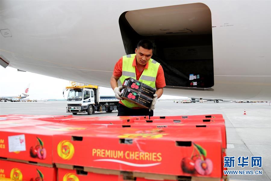 (圖文互動)(1)中亞櫻桃乘坐飛機進入我國市場