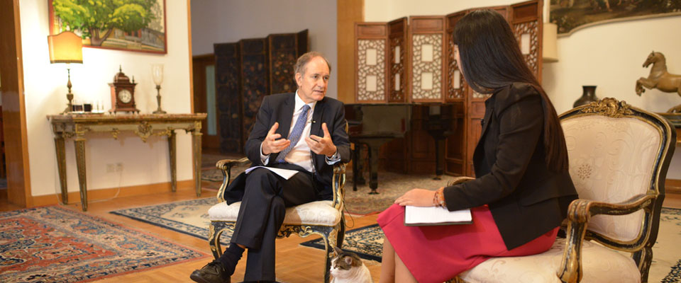 意大利駐華大使：期待中意合作更深入、更全面